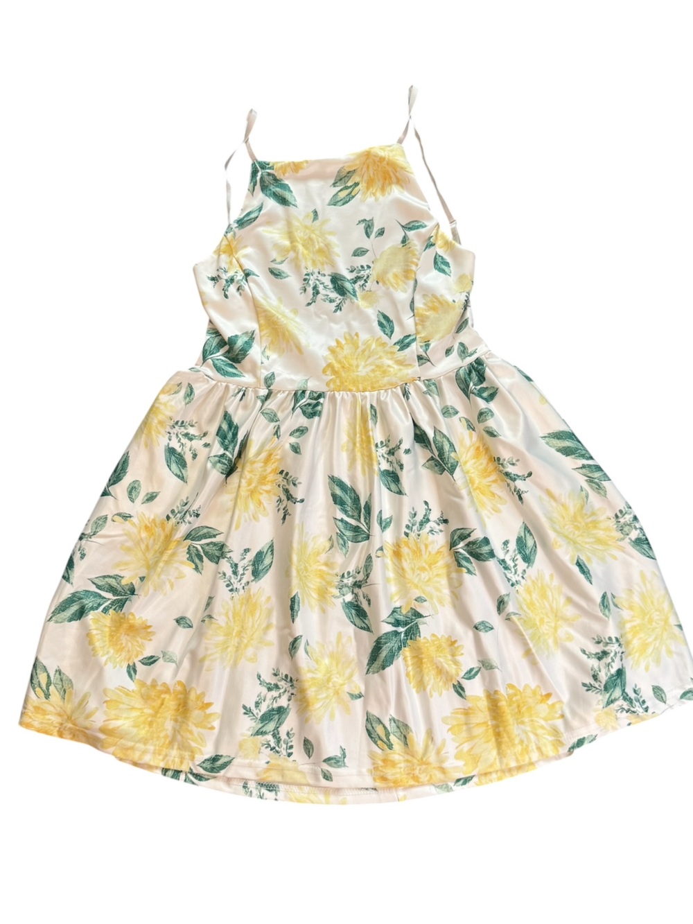Fancyinn Yellow and Green Floral Sundress